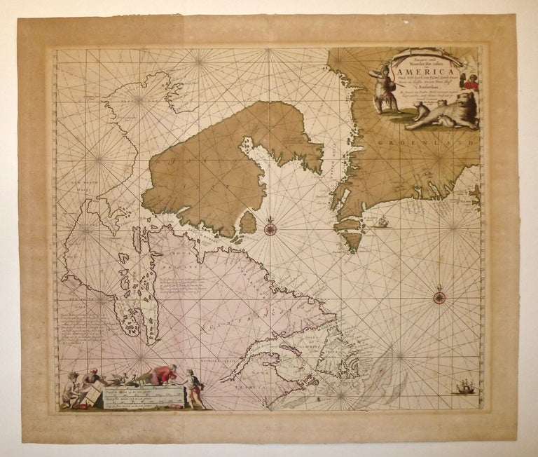 Item #247304 Pascaarte vande Noorder Zee custen van America Vande West-hoeck van Ysland doorde Straet Davis en Hudson, tot aen Terra Neuf. Johannes VAN KEULEN.