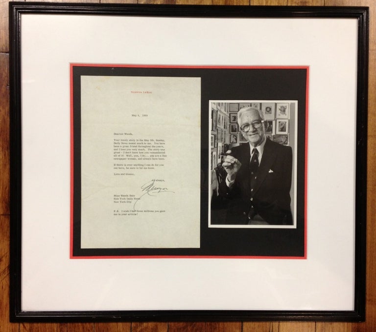 Item #247401 Framed Typed Letter Signed. Mervyn LEROY, 1900 - 1987.
