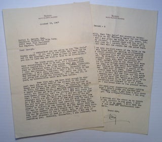 Item #247942 Typed Letter Signed "Doug" to an editor at 20th-Century Fox. Douglas FAIRBANKS, Jr,...