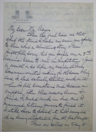 Item #248122 Autographed Letter Signed to editor Herbert Mayes. Mary Roberts RINEHART, 1876 - 1958