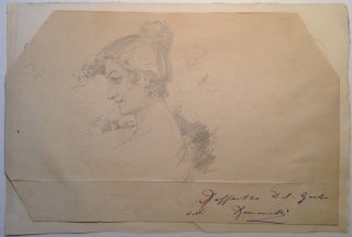 Item #248697 Signed Original Drawing. Raffaello ROMANELLI, 1856 - 1928