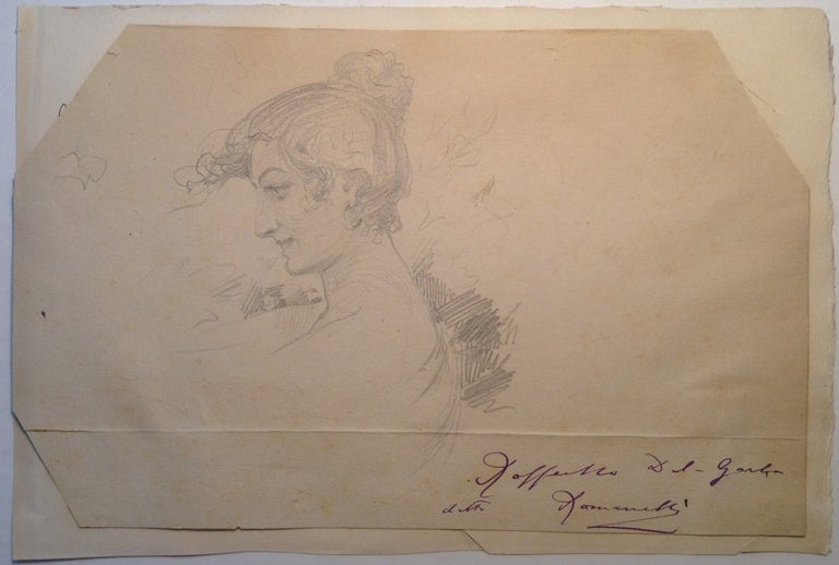 Item #248697 Signed Original Drawing. Raffaello ROMANELLI, 1856 - 1928.