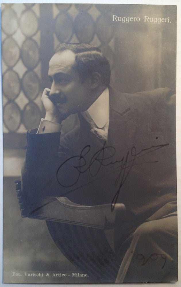 Item #248811 Signed Vintage Postcard. Ruggero RUGGERI, 1871 - 1953.
