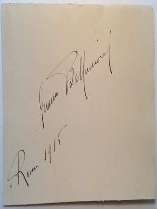 Item #248813 Beautiful Large Signature. Gemma BELLINCIONI