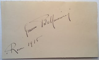 Item #248813 Beautiful Large Signature. Gemma BELLINCIONI, 1864 - 1950