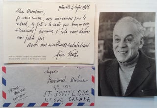 Item #249266 Autographed Letter Signed in French. Fratel VENZO, 1900 - 1989
