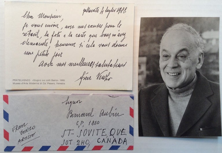 Item #249266 Autographed Letter Signed in French. Fratel VENZO, 1900 - 1989.