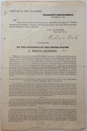 Item #249665 Signed Treaty from the Treasury Department. Richard RUSH, 1780 - 1859