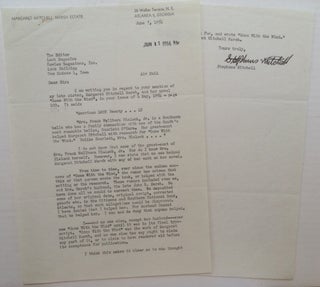 Item #249841 Typed Letter Signed by Margaret Mitchell's brother Stephens. Margaret MITCHELL