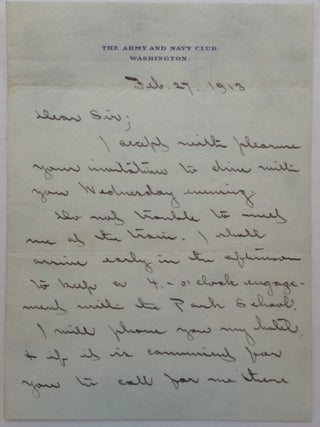 Item #250018 Autographed Letter Signed "Peary" Admiral Robert Edwin PEARY