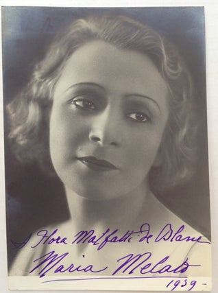 Item #250166 Inscribed Photograph. Maria MELATO, 1885 - 1950