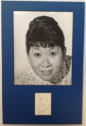 Item #250243 Signed Card matted with a Publicity Photo. Miyoshi UMEKI, 1929