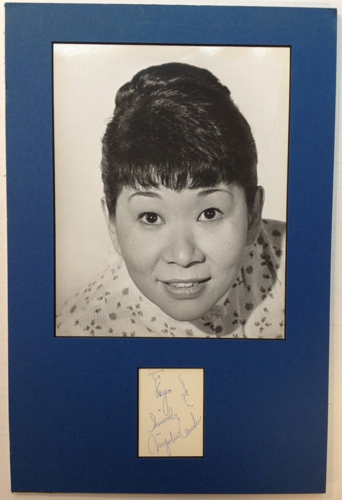 Item #250243 Signed Card matted with a Publicity Photo. Miyoshi UMEKI, 1929 -.