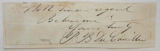Item #250273 Clipped Signature and Sentiment. Paul Belloni du CHAILLU, 1831 - 1903