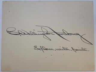 Item #250280 Signed Card. Charles Wellington FURLONG