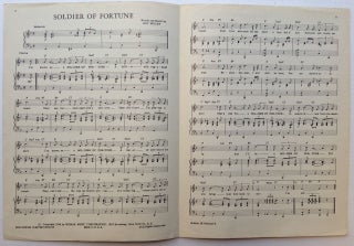 Signed Sheet Music -- "Soldier of Fortune"