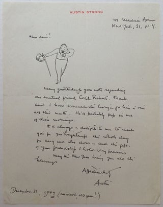 Item #251319 Autographed Letter Signed "Austin" on personal letterhead. Austin STRONG