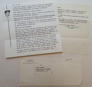 Item #251766 Typed Letter Signed concerning censorship and manipulation of broadcast television....