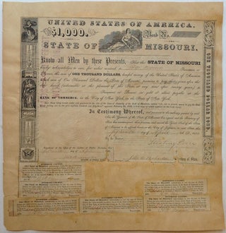 Item #252025 Partially Printed Document Signed. Gen. Sterling PRICE, 1809 - 1867