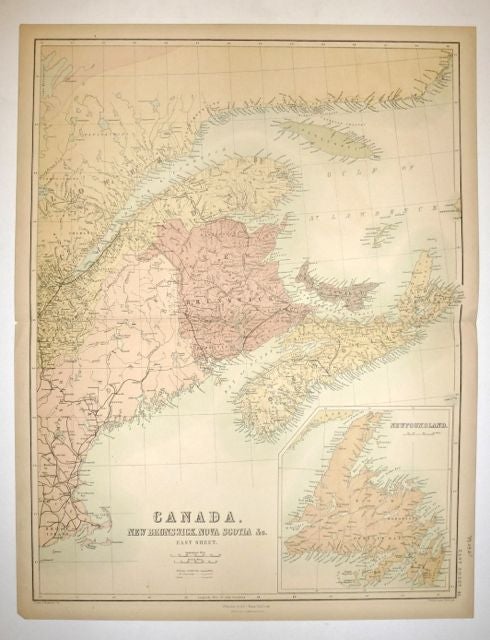 Item #252163 Canada, New Brunswick, Nova Scotia, &C. East Sheet. Adam and Charles BLACK.
