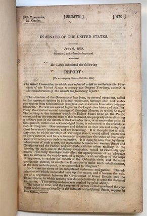 In Senate of the United States. June 6, 1838...Mr. Linn submitted the following Report: [To accompany Senate Bill No. 206.]