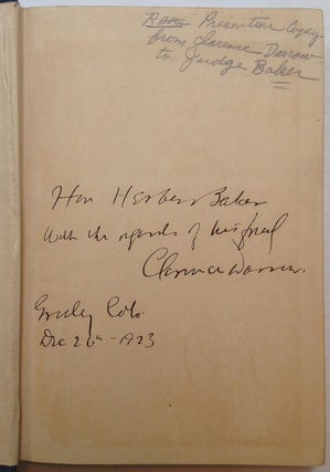 Item #253289 Farmington. Clarence DARROW