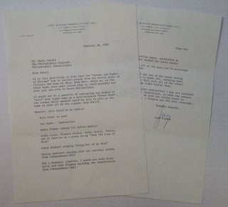 Item #253616 Chatty Typed Letter Signed "Joey" on personal letterhead. Joey BISHOP