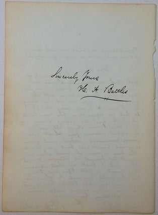 Autographed Letter Signed with the addition of a quote