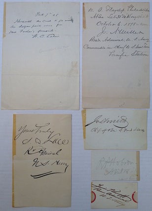 Item #253963 Collection of six signatures and autographed notes. UNITES STATES REAR ADMIRALS