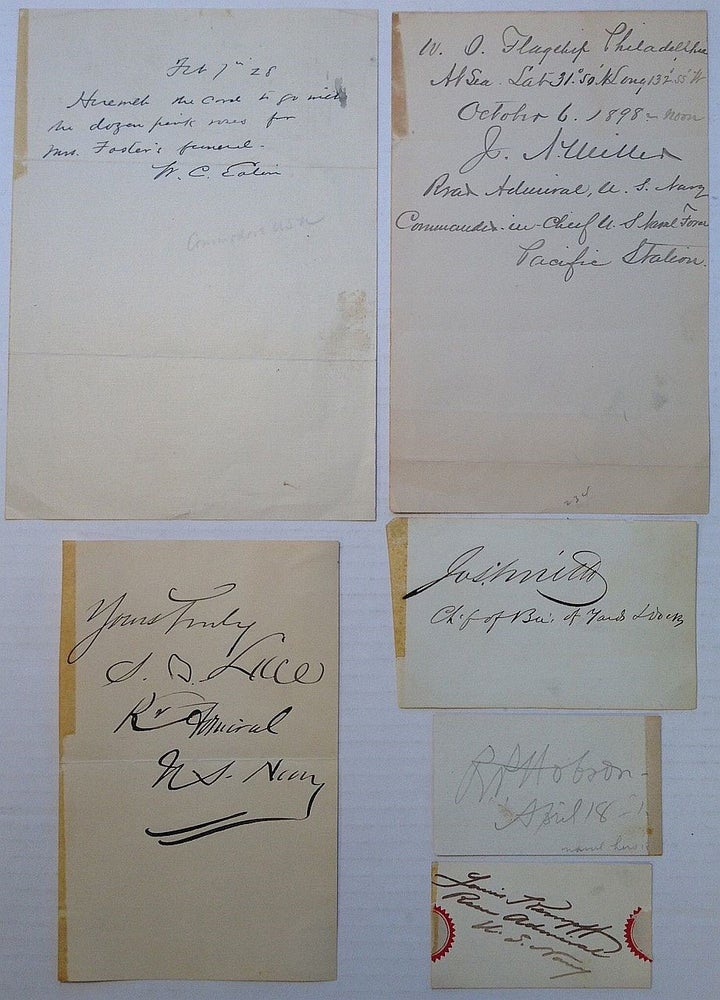 Item #253963 Collection of six signatures and autographed notes. UNITES STATES REAR ADMIRALS.