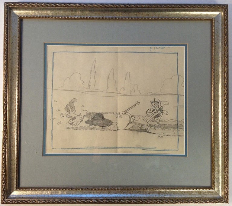 Item #254123 Framed original animation production drawing from the 1939 Betty Boop short "Musical Mountaineers" Thomas A. JOHNSON, 1907 - 1960.