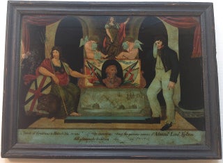Item #254355 Framed Commemorative Glass Print. Horatio NELSON, 1758 - 1805