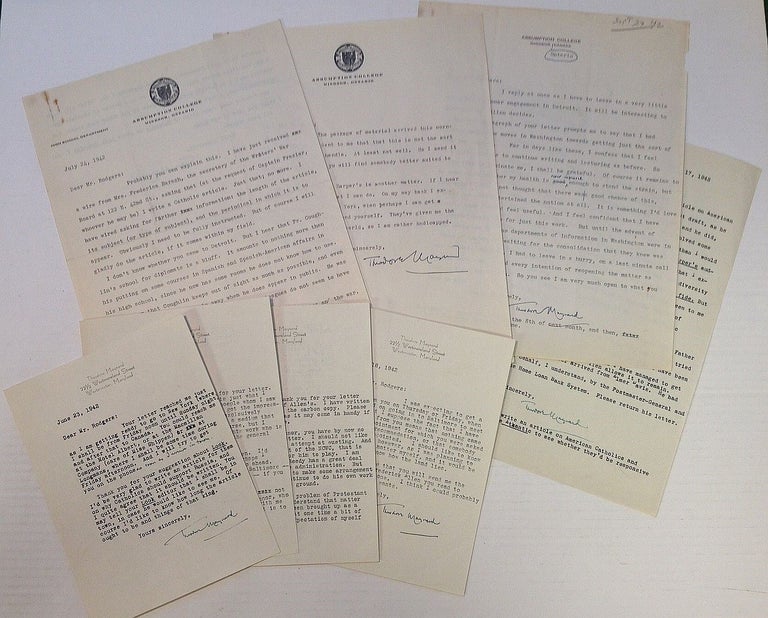 Item #254392 Archive of Eight Typed Letters Signed. Theodore MAYNARD, 1890 - 1956.