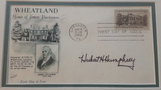Framed signed commemorative envelope