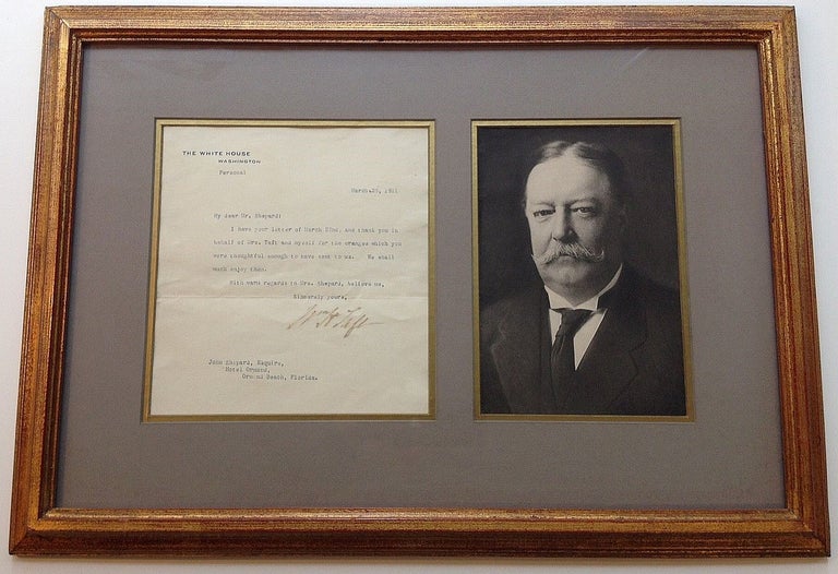 Item #255079 Framed Typed Letter Signed as Secretary of War. William Howard TAFT, 1857 - 1930.