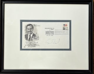Item #255096 Framed signed envelope commemorating Inauguration Day. George H. W. BUSH