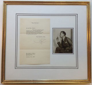 Item #255153 Framed Typed Letter Signed on personal stationery. Noel COWARD, 1899 - 1973