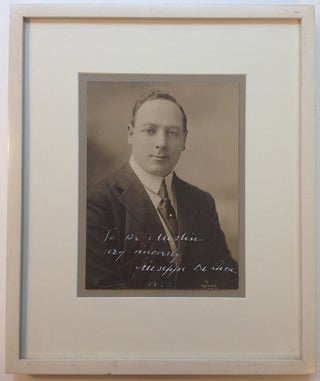 Item #255174 Framed Inscribed Photograph. Giuseppe DE LUCA, 1876 - 1950