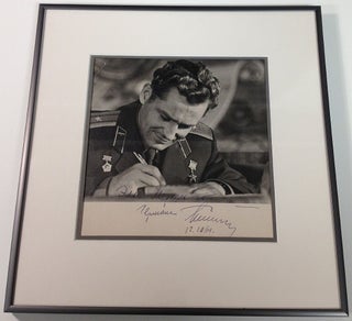 Item #255352 Framed Signed Photograph. Gherman TITOV