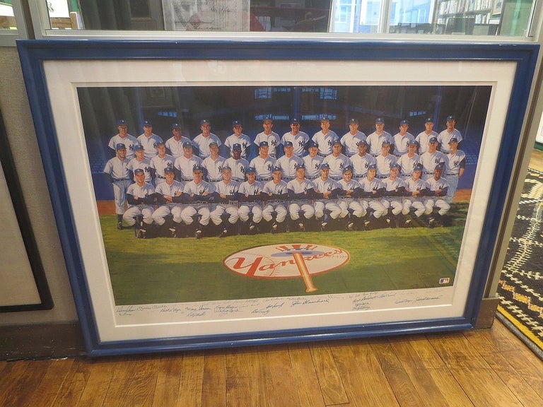 Item #256540 Limited Edition Poster signed by 33 players and coaches. 1961 NEW YORK YANKEES.