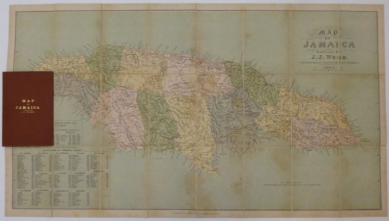 Item #256695 Map of Jamaica. J. J. WOOD.