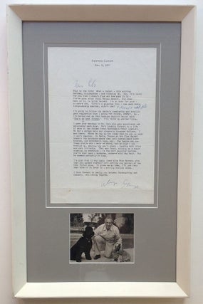 Item #256708 Framed Typed Letter Signed about show business. George CUKOR, 1899 - 1983