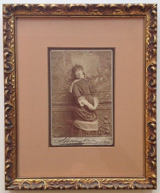 Item #256852 Framed Signed Cabinet Photograph. Sarah BERNHARDT, 1844 - 1923