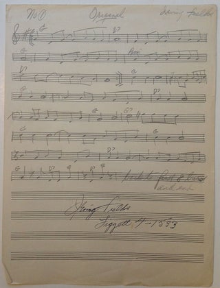 Item #260302 Autographed Musical Manuscript Signed. Irving FIELDS, 1915