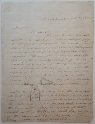 Item #260355 Fine content Autographed Letter Signed with diagrams. Henry Kirk BROWN