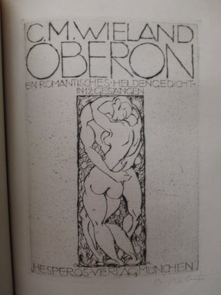 Oberon: Ein Romantisches Heldengedicht in 12 Gesangen.; Unique Copy, Specially Bound with 18 Original Drawings in Color