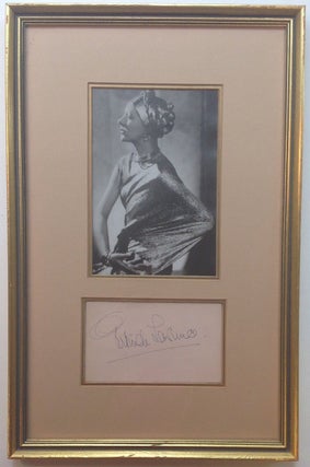 Item #260732 Signature Framed with Photograph. Gertrude LAWRENCE, 1898 - 1952