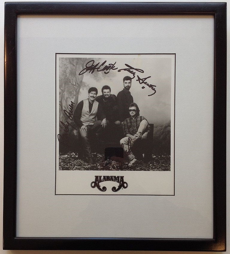 Item #261407 Framed Signed Photograph. ALABAMA, country music band.
