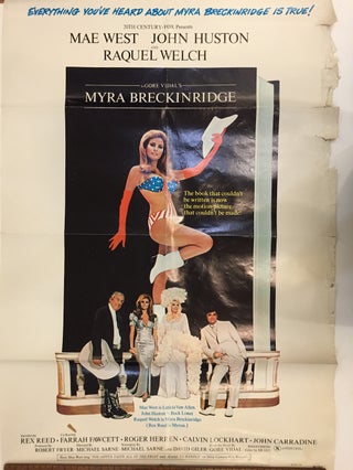 Item #261480 Myra Breckenridge Movie Poster; Everything You've Heard About Myra Breckenridge is...