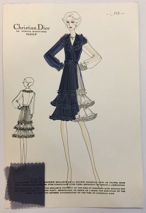 Item #261535 Croquis Plate 108. Christian DIOR